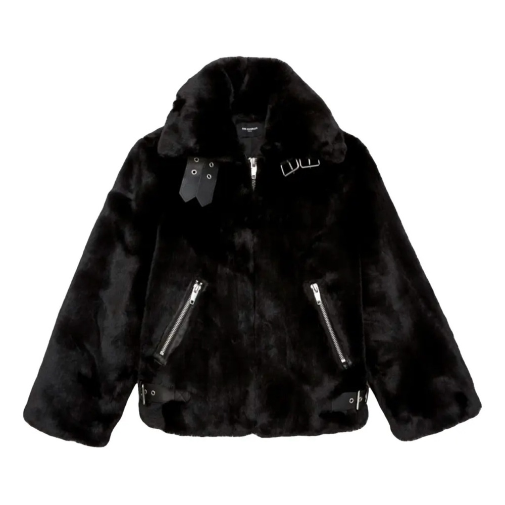 The Kooples Paris Faux Fur Rabbit Aviator Size 1